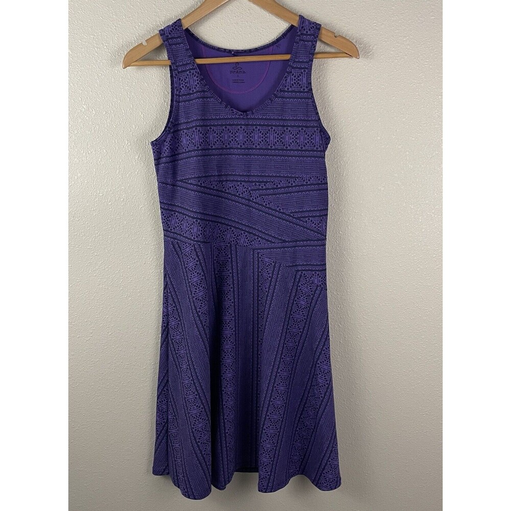 Prana Womens S Purple Amelia Dress Veeda Knit A Line
